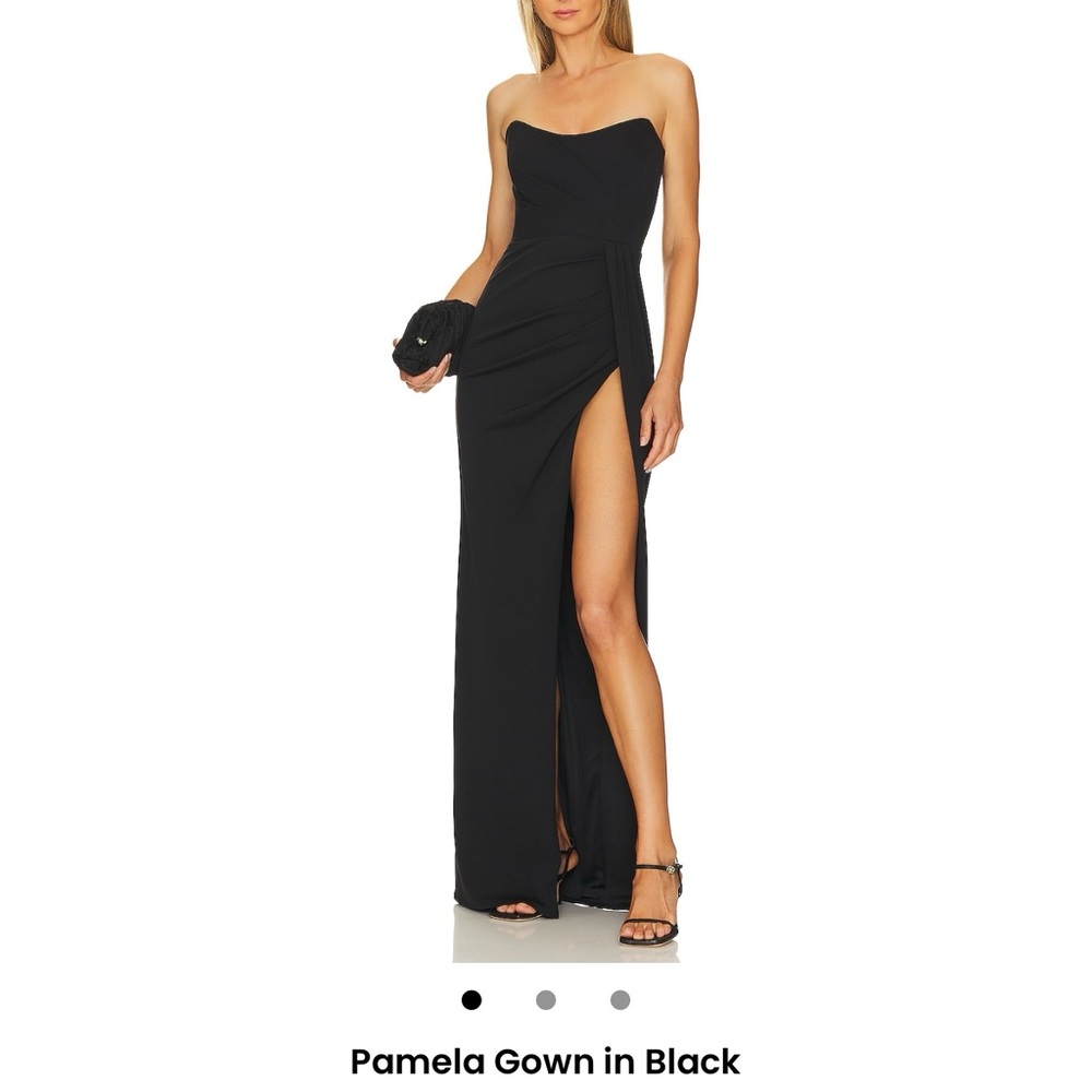 Katie May Black Strapless Gown